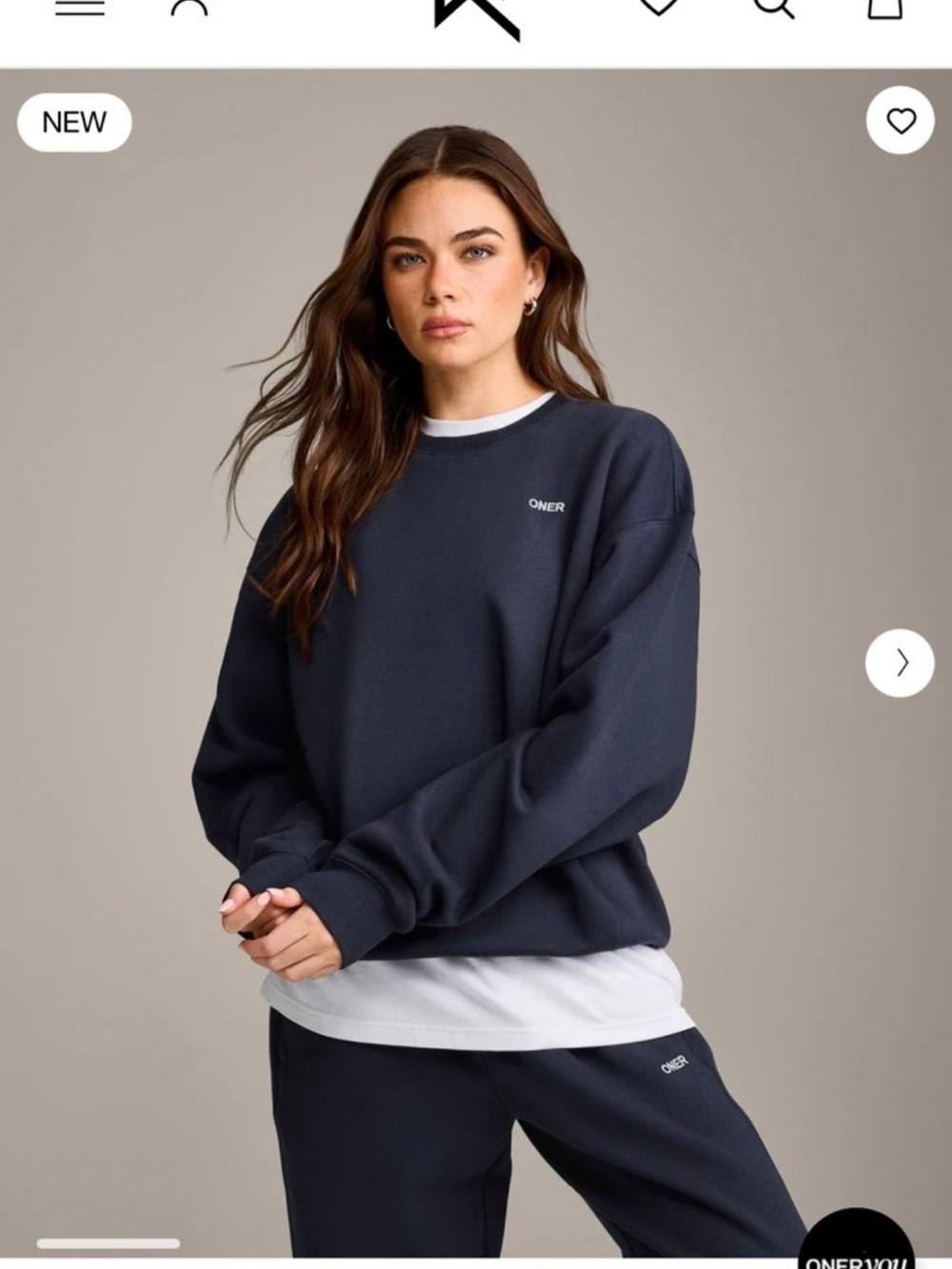 Oner Active FOUNDATIONS COSY CREW NECK SWEATSHIRT True Blue Medium